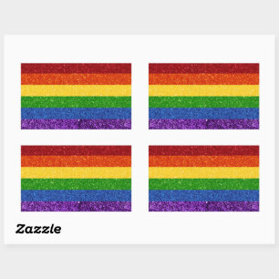 LGBT Glitter Rainbow Pride Flag Sticker
