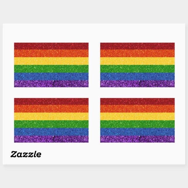 LGBT Glitter Rainbow Pride Flag Sticker (Sheet)