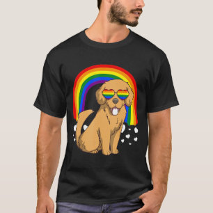 Lgbt Golden Retriever Dog Gay Pride Rainbow Lgbtq T-Shirt
