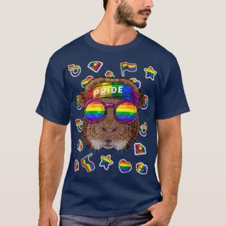 LGBT Guinea Pig Gay Pride Month Animal Rainbow Les T-Shirt