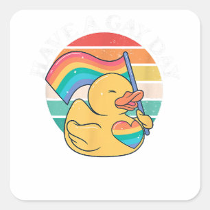 LGBT Have A Gay Day Funny Gay Pride LGBTQ Square Sticker