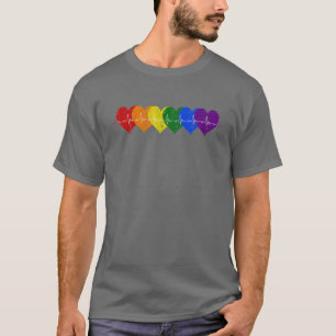 LGBT Heart Beat Rainbow Gay Pride Month Proud LGBT T-Shirt