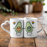 LGBT Heart Better Half Kawaii Avocado Couples Coffee Mug Set<br><div class="desc">LGBT Heart Better Half Kawaii Avocado Couples Mugs Set - Besties or partners in life, those of us who are lucky enough to share this journey with someone special know that it definitely takes two to tango. To help you and your other half celebrate being in each other's lives we...</div>