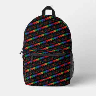 LGBT Heart Retro Be A Decent Human It's Not That Printed Backpack