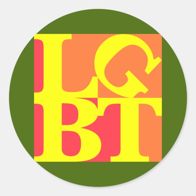 LGBT Hot Pop Round Sticker (Front)