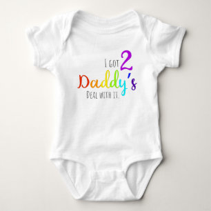 LGBT I got two daddy's Baby Bodysuit