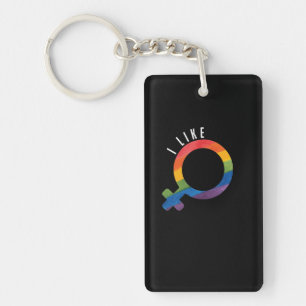 LGBT "I love women" Keychain