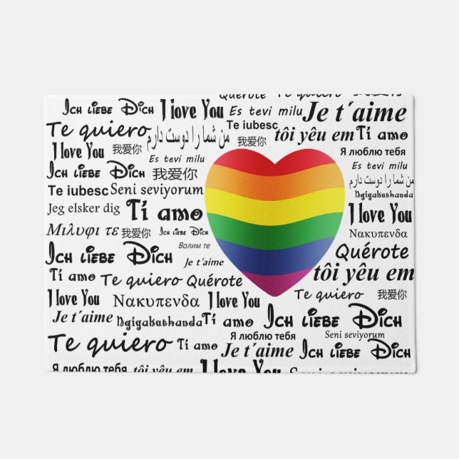 LGBT I Love You Doormat (Front)