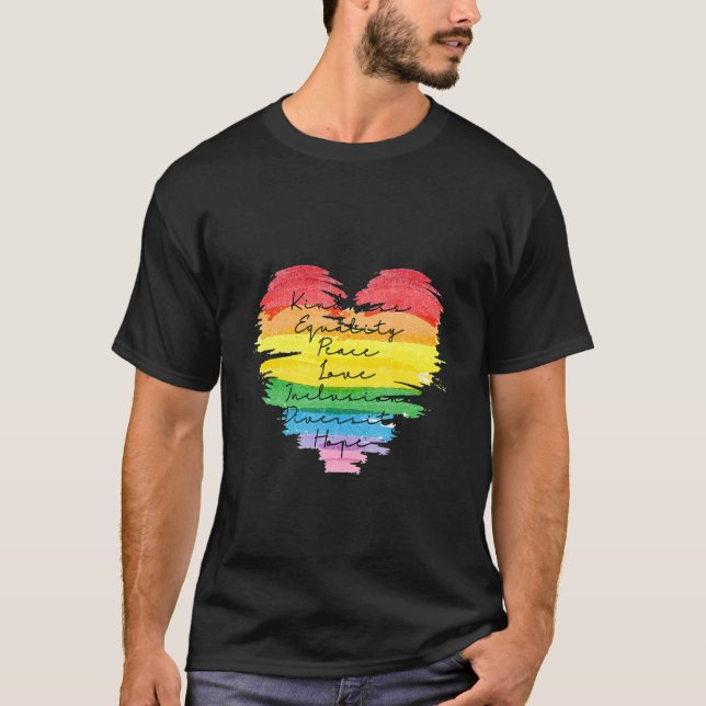 LGBT+ Kindness Peace Equality Love Inclusion Diver T-Shirt (Front)