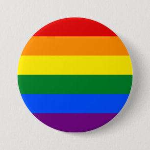 LGBT Lesbian Gay Pride Rainbow 3 Inch Round Button