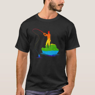 Lgbt Lgbtq Gay Lesbian Pride Fishing Lgbt Flag Rai T-Shirt