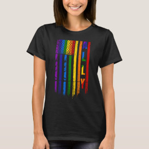 Lgbt Lgbtq Rainbow Pride American Flag 4th Of July T-Shirt