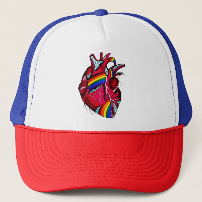 LGBT - Liberty  Guns  Beer  Trump  6 Trucker Hat (Front)