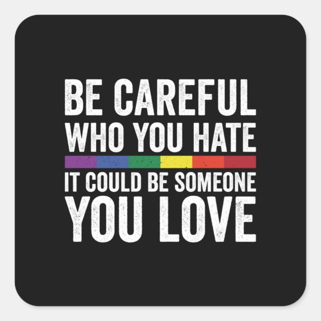 LGBT Love â¤ï¸  2 Square Sticker (Front)