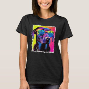 LGBT Love is Love Black Labrador with Rainbow Sung T-Shirt