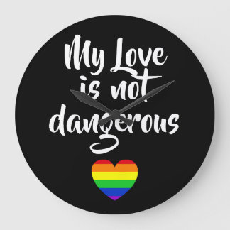 #LGBT #love #pride #gay #lesbian #freedom #parade Large Clock