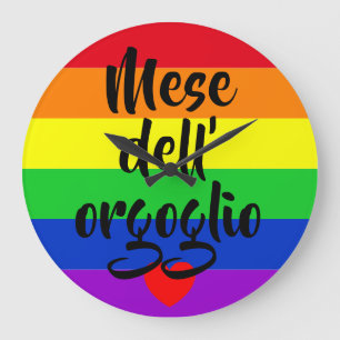 #LGBT #love #pride #gay #lesbian #freedom #parade Large Clock