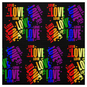 LGBT Love Text Fabric
