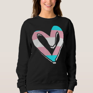 Lgbt Love Trans Flag Heart Transgender Sweatshirt