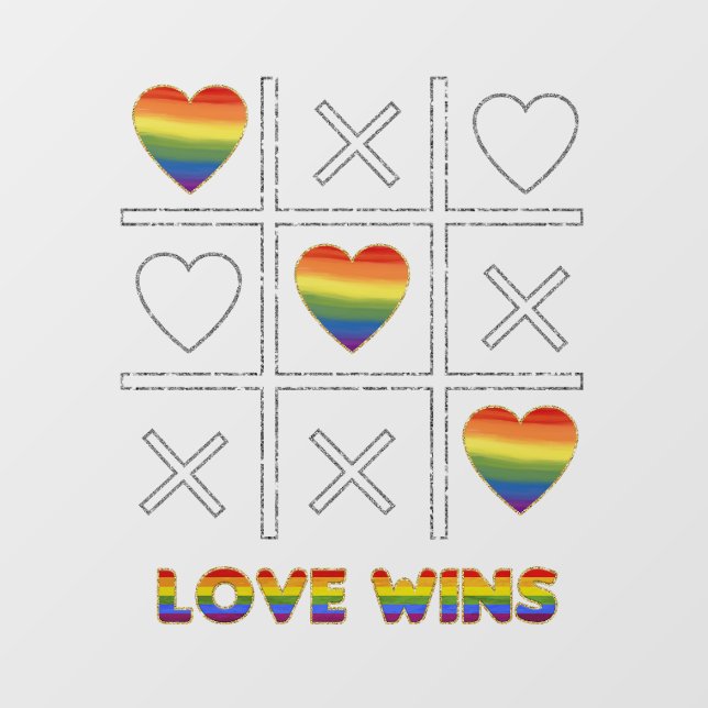LGBT Love Wins  Window Cling (Sheet)
