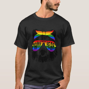 LGBT Mama Bear Sunglasses Rainbow Gay Pride Equal T-Shirt