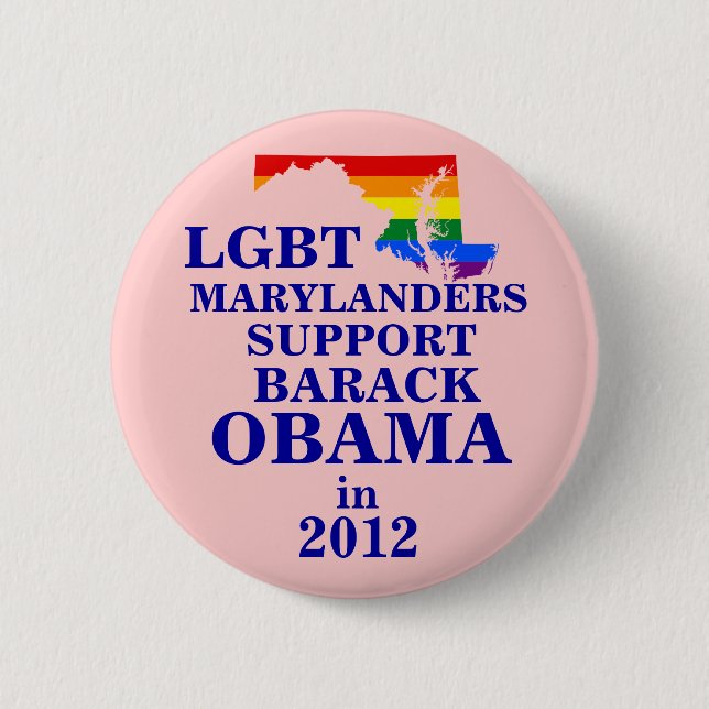 LGBT Marylander for Obama 2012 2 Inch Round Button (Front)