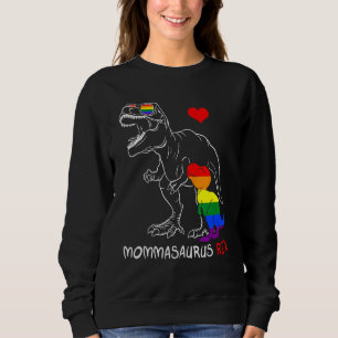 Lgbt Mommasaurus Mama Rex Gay Pride Proud Mom Moth Sweatshirt
