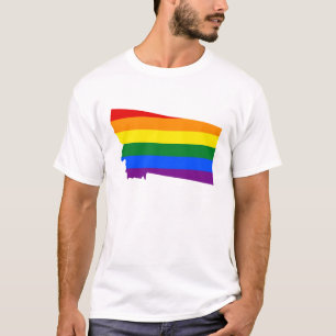 LGBT Montana, US state flag map T-Shirt