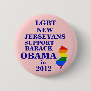 LGBT New Jerseyans for Obama 2012 2 Inch Round Button