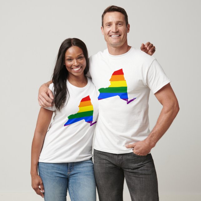 LGBT New York, US state flag map Tank Top (Unisex)