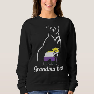 Lgbt Non Binary Grandma Bear Enby Non Binary Pride Sweatshirt