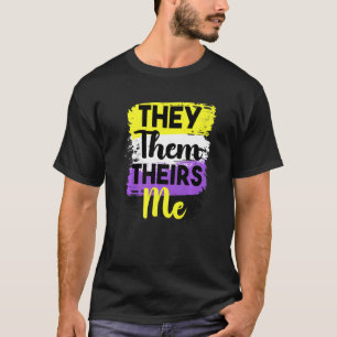 Lgbt Non Binary Pride They Them Nonbinary Genderqu T-Shirt