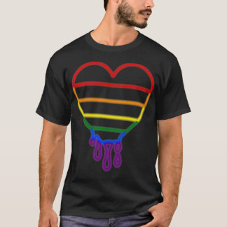 LGBT Nyon Heart T-Shirt