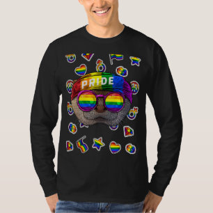 Lgbt Otter Gay Pride Month Animal Rainbow Lesbian T-Shirt