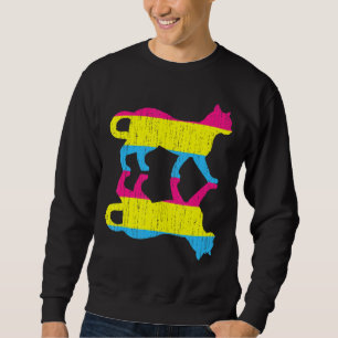 Lgbt Pan Pride Pansexuality Flag Pet Animal Cat Pa Sweatshirt