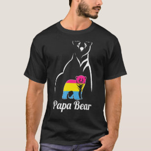 Lgbt Pansexual Papa Bear Pan Pride Flag T-Shirt