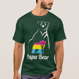 LGBT Pansexual Papa Bear Pan Pride Flag T-Shirt