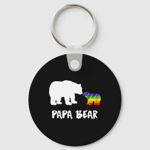 Lgbt Papa Bear Dad Lesbian Gay Biual Transgender Keychain