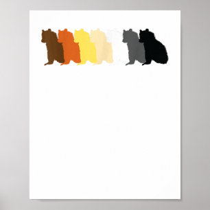 LGBT Papa Mens Gay Pride Month - Sitting Gay Bear  Poster