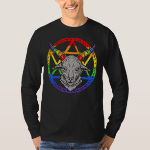 Lgbt Pentagram Goat Goth Lgbt T-Shirt