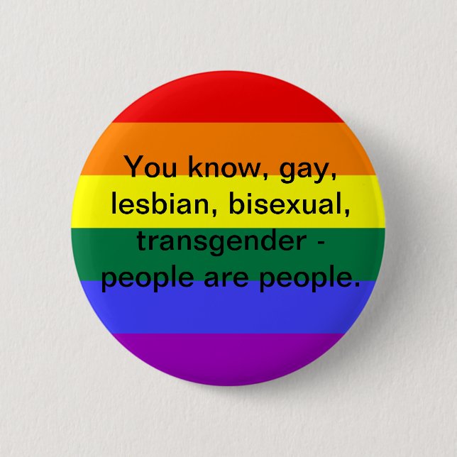 LGBT People 2 Inch Round Button (Front)