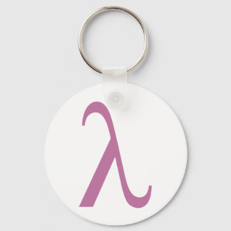 LGBT Pink Lamda Symbol Keychain