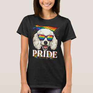 Lgbt Poodle Gay Pride Lgbtq Rainbow Flag Sunglasse T-Shirt