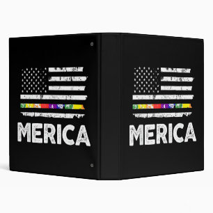 LGBT Pride American Flag T Shirt - 4th of July Gay Binder