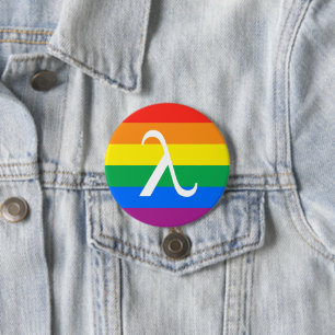 LGBT Pride and Activism Lambda 3 Inch Round Button