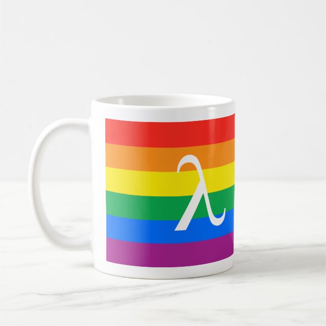LGBT Pride and Activism Lambda Coffee Mug (Left)