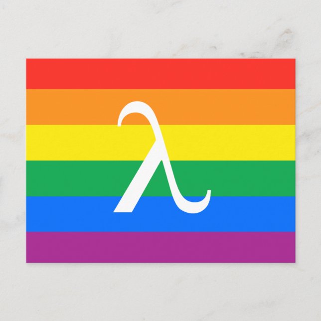 LGBT Pride and Activism Lambda Postcard (Front)