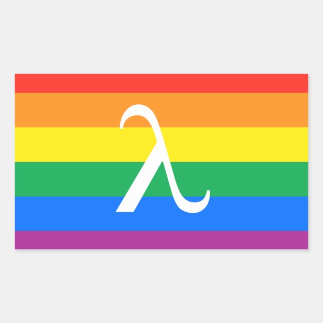LGBT Pride and Activism Lambda Sticker (Front)
