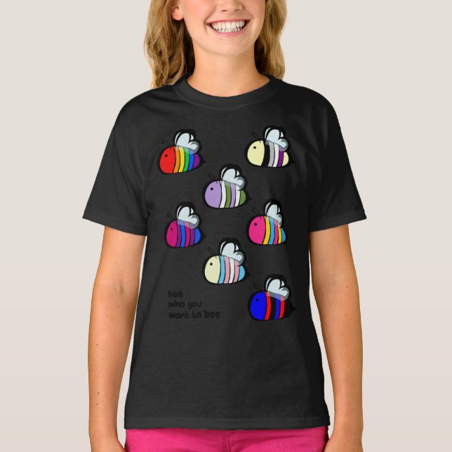 LGBT Pride Bee Swarm Essential T-Shirt (Front)