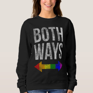 Lgbt Pride Both Ways Bisexual Rainbow Arrow Human Sweatshirt
